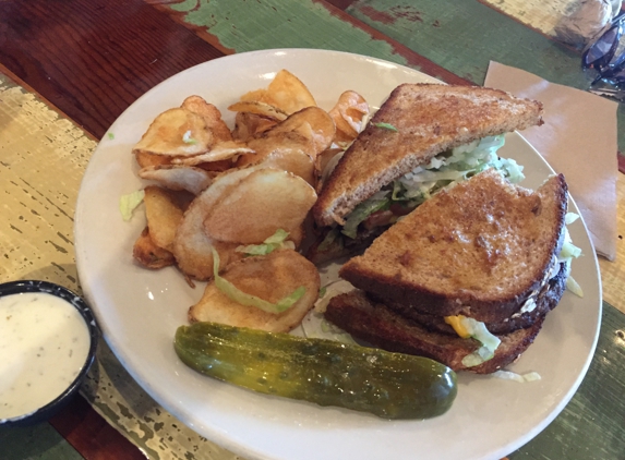 Lake James Pub Grill - Morganton, NC. Cheeseburger on multigrain bread