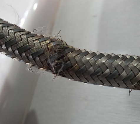 I Do Plumbing And Gas - Springfield Lakes, QLD. Our frayed water supply pipe that would have flooded our home if we hadnt replaced it.