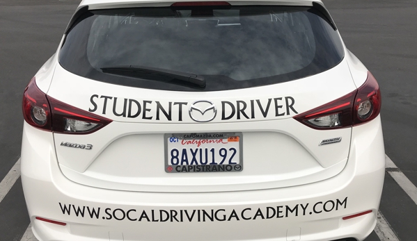 SoCal Driving Academy - Tustin, CA. Equipped with Instructor Brake