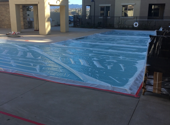 Allied Sandblasting. Lightly sandblasted this new pool deck in preparation of sealer