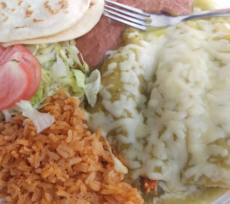 Taqueria Los Altenos - San Antonio, TX. Green Enchiladas