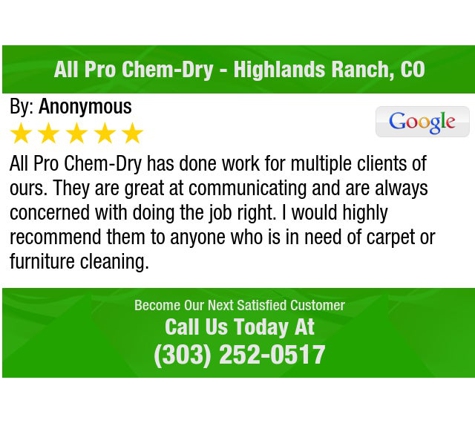 All Pro Chem-Dry - Highlands Ranch, CO