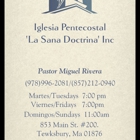 Iglesia Pentecostal 'La Sana Doctrina' Inc.