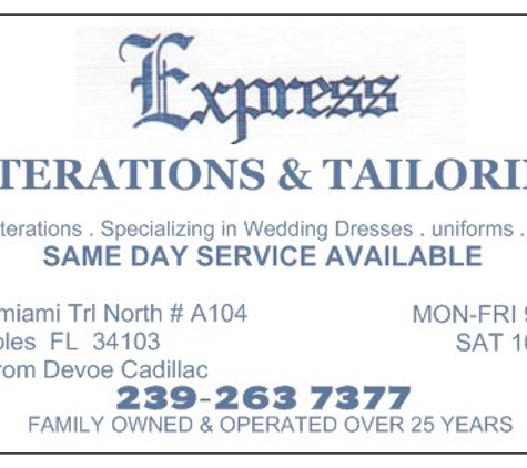 Express Alterations & Tailoring - Naples, FL