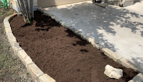 mccain enterprise landscaping services - San Antonio, TX. Chop block flower bed...Oklahoma stone. 