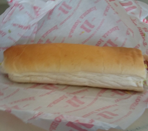 Jimmy John's - Grand Rapids, MI. Does that look cut in half to anybody else!?!?!