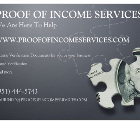 PROOF OF INCOME PAY STUB SERVICES - Rancho Cucamonga, CA