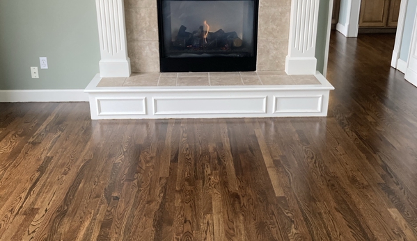 Johnson County Hardwood Floors - Lenexa, KS. 1/2 Provincial 1/2 Dark Walnut Overland Park Ks 