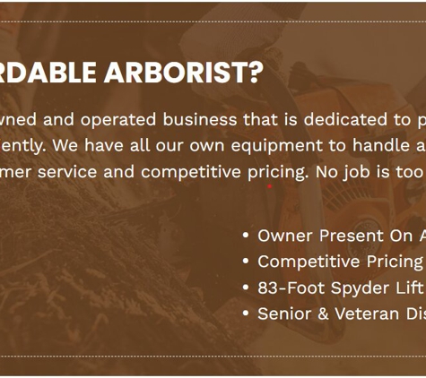 Affordable Arborist Tree Care, Inc