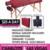 MASSAGE TABLE RENTAL CHARLOTTE-RALEIGH-GREENSBORO $25 A DAY gallery