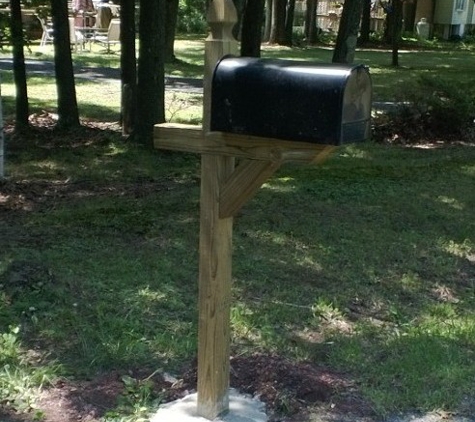 Progressive Business Associates - Effort, PA. Replaced mailbox and post for customer per Post Office requirements for height and distance from road pavement