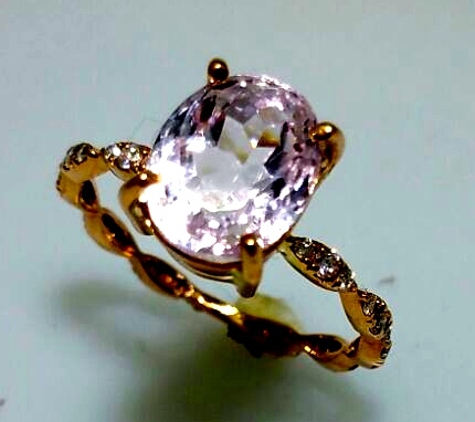 Adam's Jewelry 611 - Stroudsburg, PA. Morganite engagement ring with Diamonds