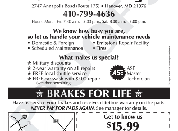 Advanced Auto Care - Hanover, MD