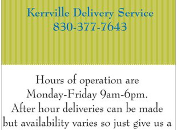 KERRVILLE DELIVERY SERVICE - Kerrville, TX