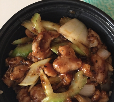 Panda Express - Valencia, CA. Black pepper chicken