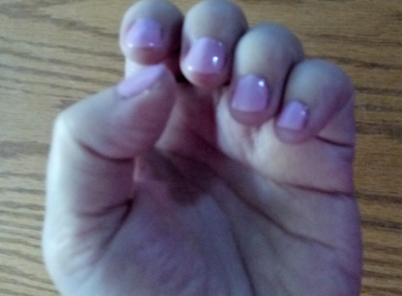 Natural Nails - Madison, TN. After the manicure! Such a pretty shade of pink!