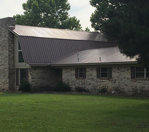 LMC Roofing & Construction - De Kalb, TX. Tudor Brown Metal Roof | New Boston Texas