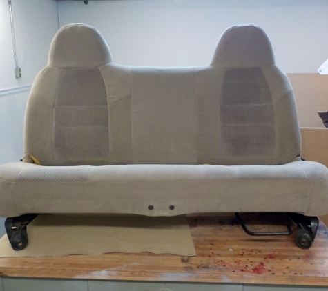 Pro. Truck Seats & Accessories - York, PA. 1999-2010 Ford F-250 Through F-750 Super-duty" Tan cloth " Bench Seat- price $  650.00 -available 5-18-24