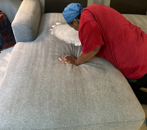 Lightning Bolt Carpet & Upholstery Cleaning - Irvine, CA. Never cry over spilled milk.  But it may end up stinking.  We got to clean up some stinky milk on this sofa here in Newport Beach.