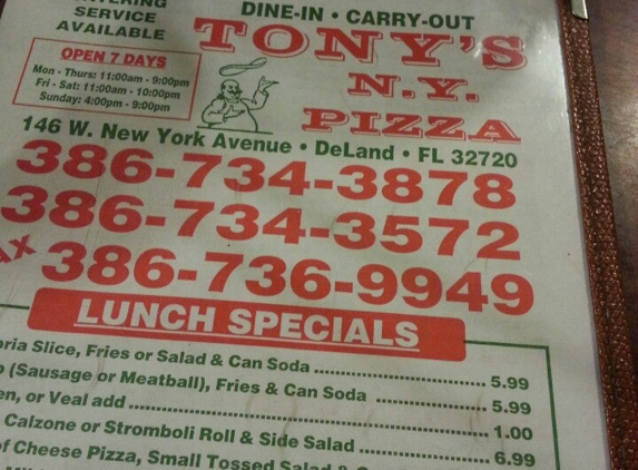 Tony's New York Pizza - Deland, FL