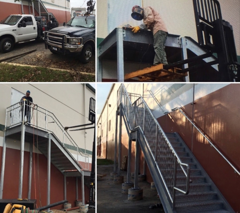 Smiths Mobile Welding. Exterior galvanized handrail Fabrication & Installation @ U-Haul located in Southaven, MS