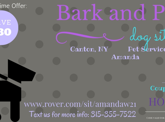 Bark and Play Pet Services - Canton, NY