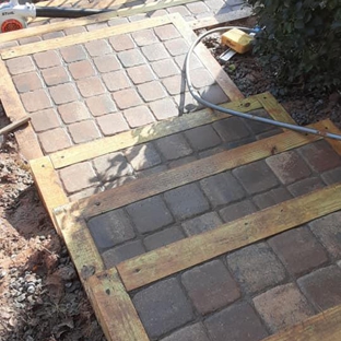 Triangle Drainage and Hardscape