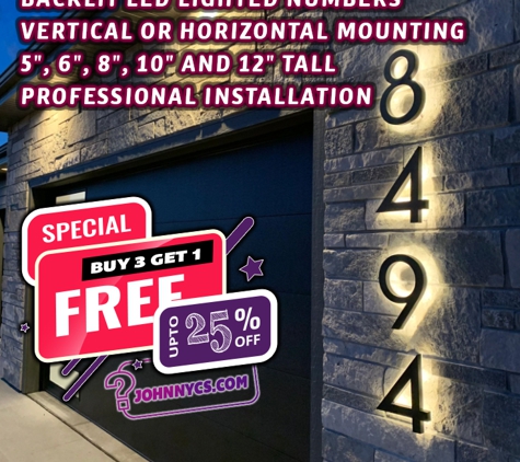 JCPRO HOME SERVICES - Phoenix, AZ. backlit LED lighted numbers
