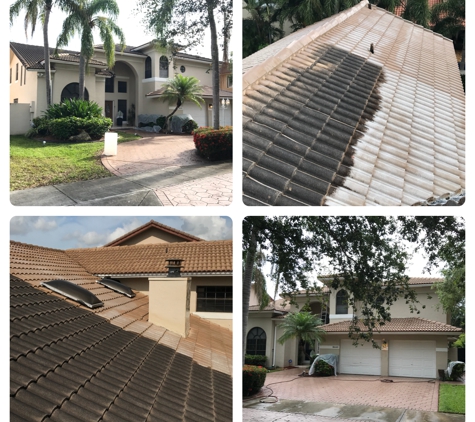 AR&D Inc. Pressure Cleaning - Southwest Ranches, FL. Non pressure roof cleaning.