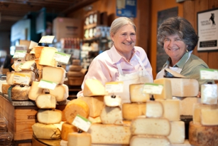 Sue Conley and Peggy Smith at Cowgirl Creamery in San Francisco, CA