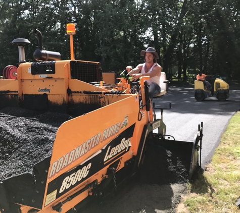 Roadmaster Paving and Sealcoating LLC - Brookfield, CT. Parking lot paving by Roadmaster Paving , and 4 th generation Shane Stanley runnin the paver.