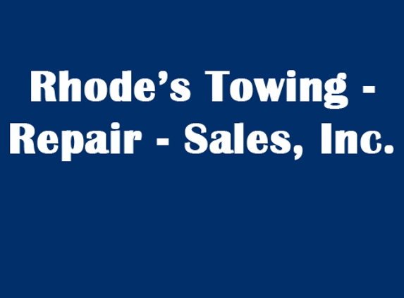 Rhode's Towing - Repair - Sales, Inc. - East Troy, WI