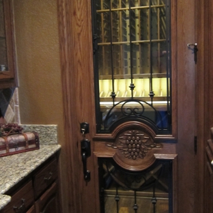 Wine Cellar Specialists - Dallas, TX. Coto door with color stain match to existing cabinets