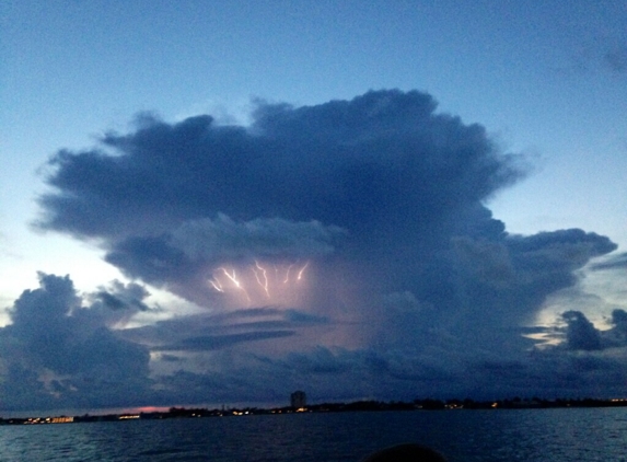 Gemini Dream Charters - Marathon, FL. Thunderstorm during our Sunset Cruise