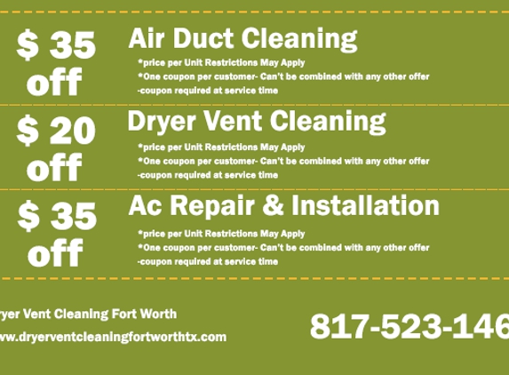 Dryer Vent Cleaning Fort Worth - Webster, TX