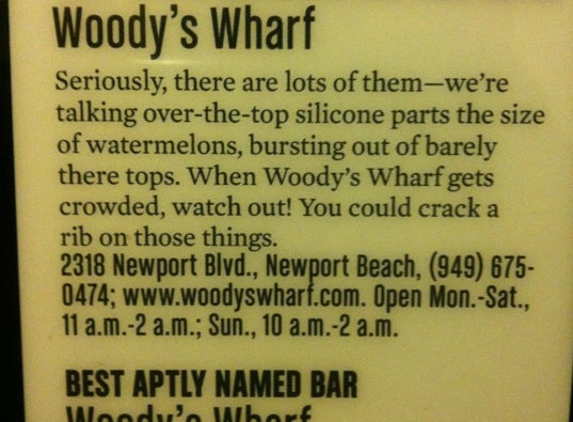 Woody's Wharf-Newport - Newport Beach, CA