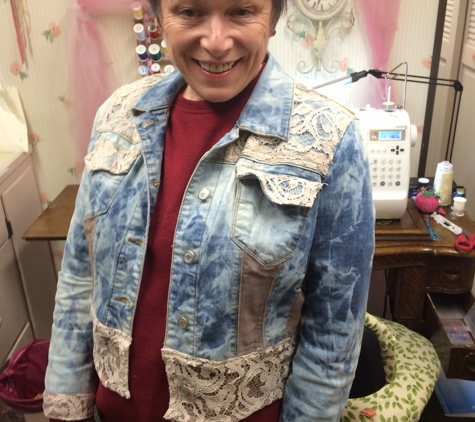 Creative Seamstress Shop - Tacoma, WA. Upcycled an old jean jacket