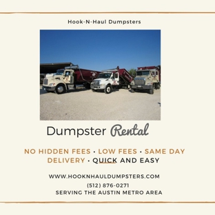 Hook-N-Haul Dumpsters - Leander, TX. Hook-N-Haul Dumpsters