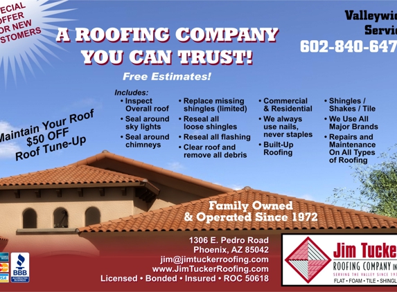 Jim Tucker Roofing Co Inc - Phoenix, AZ