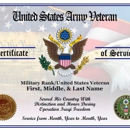 CJM Military Certificates - Online & Mail Order Shopping