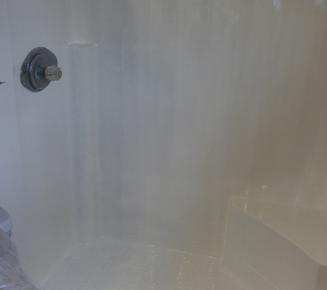 Tub Quality Reglaze - Banning, CA. same shower after in our bright pure white what a difference