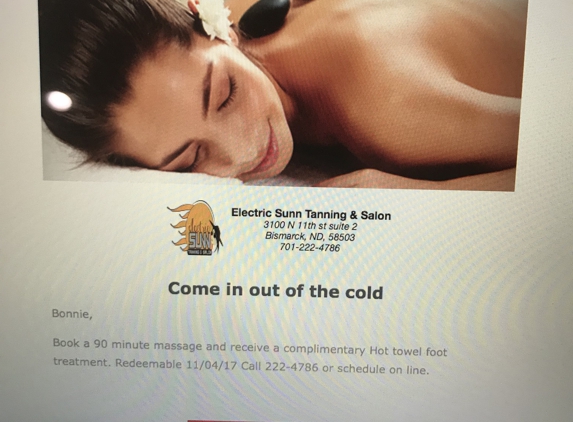 electric sunn Tanning salon and spa - Bismarck, ND