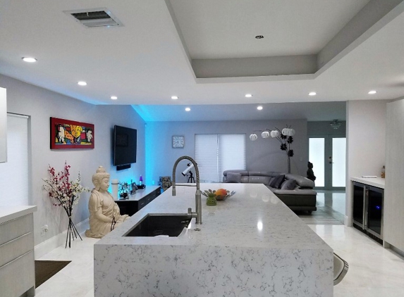 Marble Granite Flooring Group - Miami, FL. Kitchen Counter Top and Floor