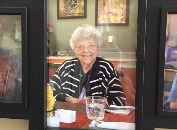 Woodland Terrace - Coloma, MI. Mom at dinner.