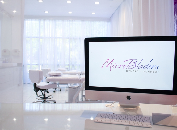 MicroBladers Studio + Academy - Las Vegas, NV. Receptionist desk inside MicroBladers Studio + Academy located in Las Vegas, NV