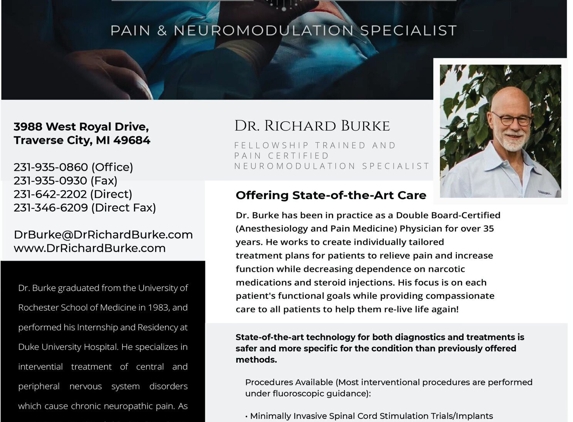 Dr. Richard Burke Pain and Neuromodulation, P - Traverse City, MI