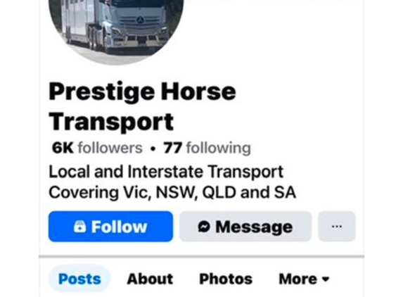 Prestige Horse Transport - Miepoll, VIC. Scammers