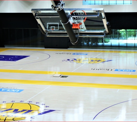 Sports Venue Padding by Artistic Coverings, Inc. - Cerritos, CA. SportsVenuePadding.com | Indoor wall padding | Basketball practice facility | Los Angeles Lakers