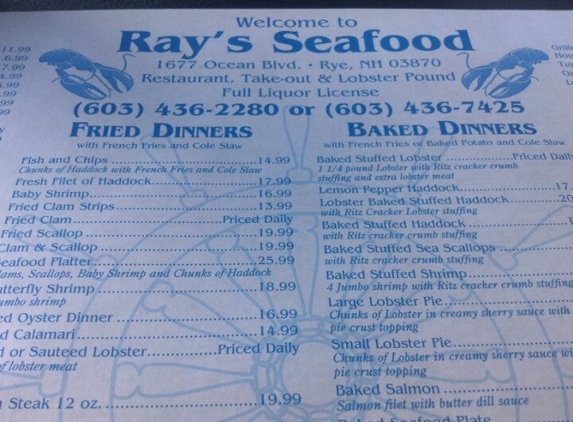 Ray's Seafood & Lobsters - Rye, NH