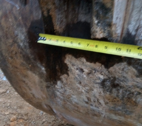 Gladeville Welding - Lebanon, TN. Huge ripper shank cracks gouged and re-welded